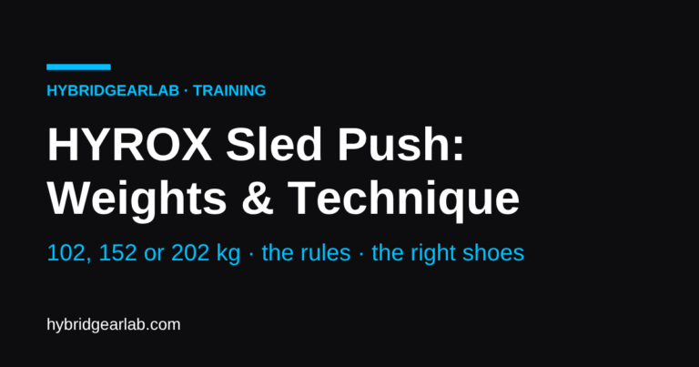 HYROX Sled Push: Weights and Technique cover - 102, 152 or 202 kg, the rules and the right shoes